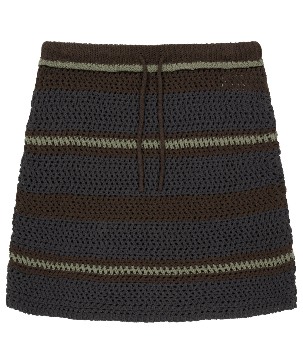 Coyseio - Stripe Layered Knit Skirt (Brown) product image 11 | TRAB K-Fashion Australia