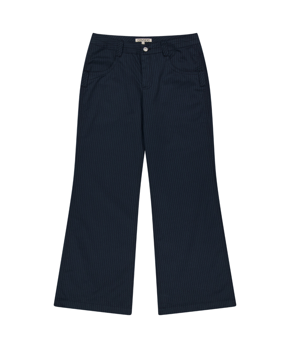 Coyseio - Coyseio X Blythe Check Boot Cut Pants (Navy) product image 6 | TRAB K-Fashion Australia