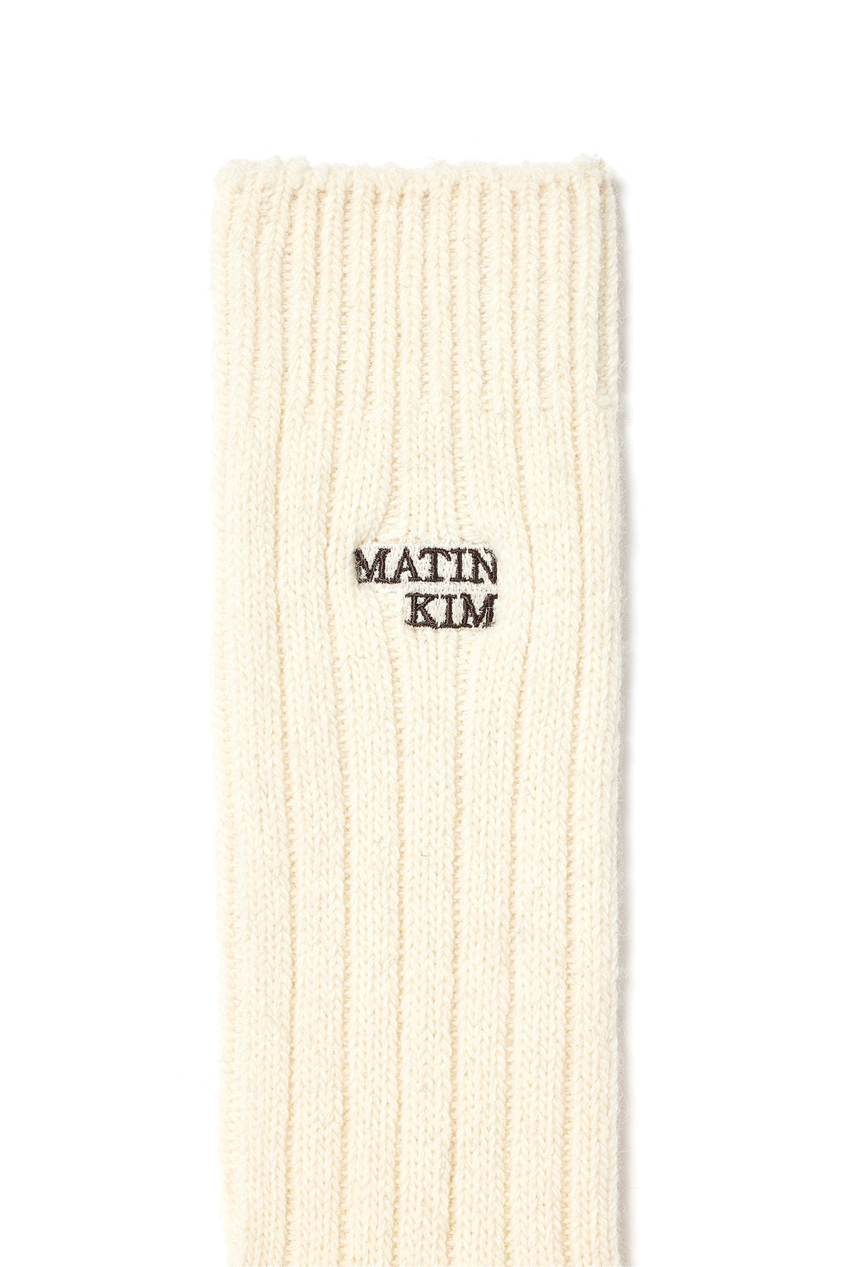 Matin Kim - Wool Blend Crew Socks (Ivory) product image 3 | TRAB K-Fashion Australia