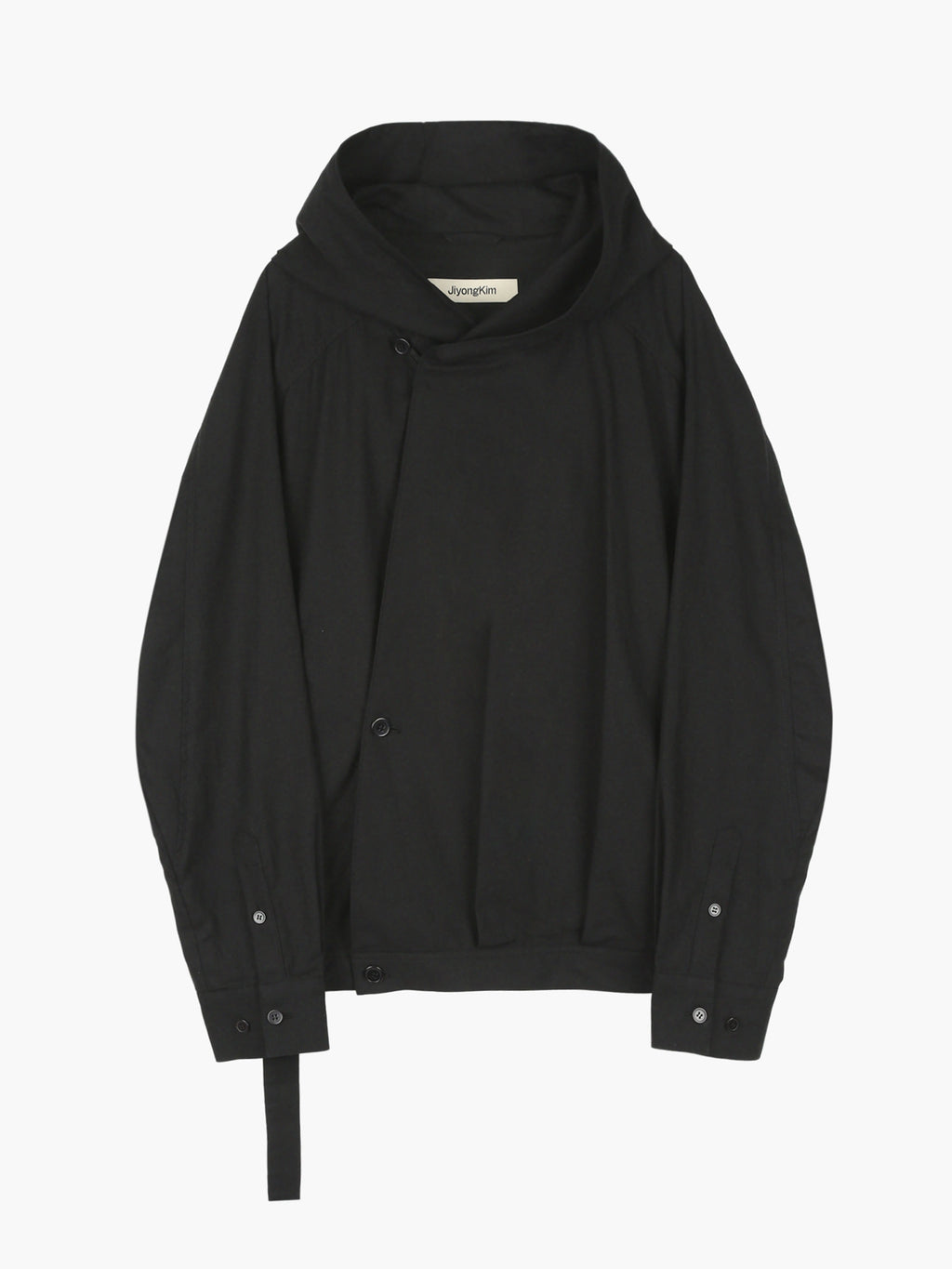 Jiyong Kim - Draped Wrap Hood Jacket (Black) product image 8 | TRAB K-Fashion Australia