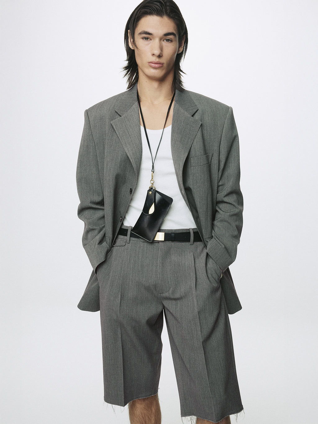 Tonywack - Melange Wool Oversized Tailored Jacket (Melange Grey) product image 5 | TRAB K-Fashion Australia