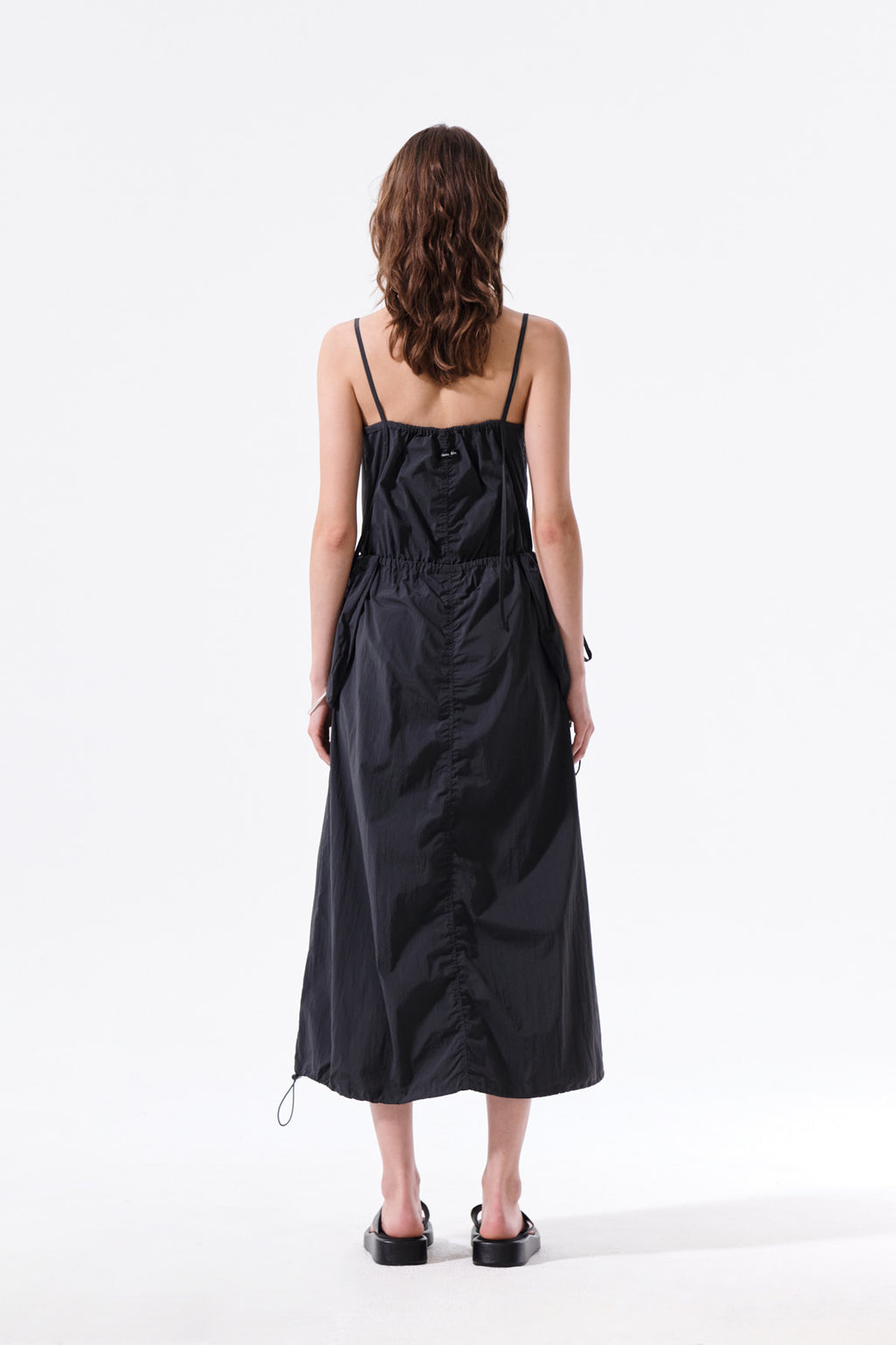 Matin Kim - Strap Detail Sleeveless Utility Dress (Charcoal) product image 8 | TRAB K-Fashion Australia