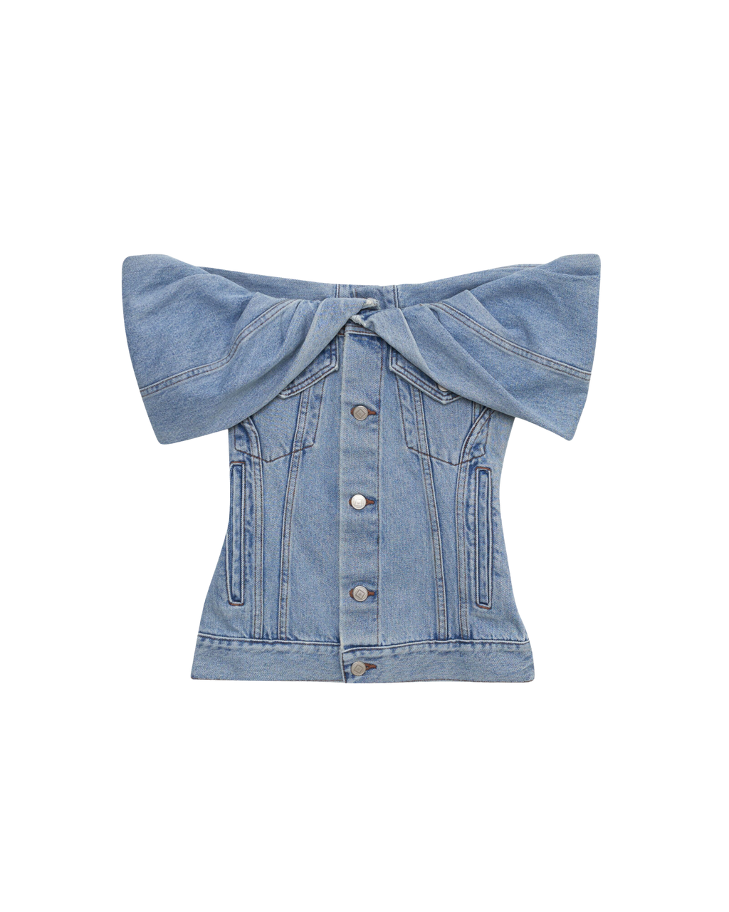 Kimhe Kim - Denim Tube Top (Blue) product image 7 | TRAB K-Fashion Australia