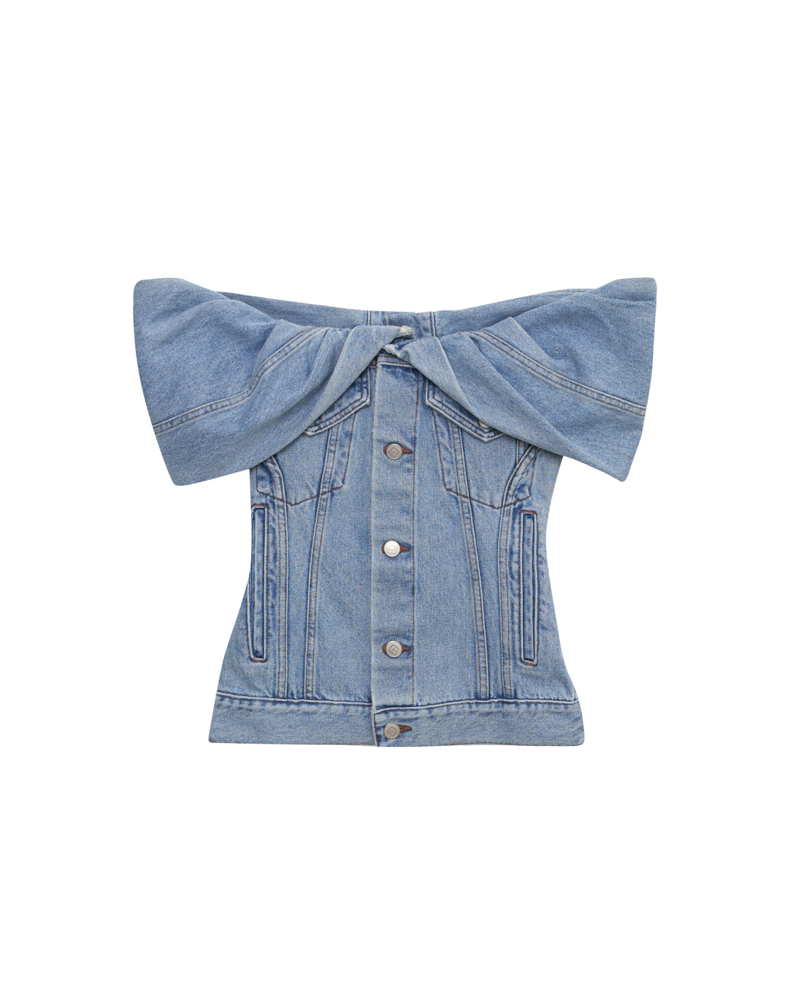 Kimhe Kim - Denim Tube Top (Blue) product image 7 | TRAB K-Fashion Australia