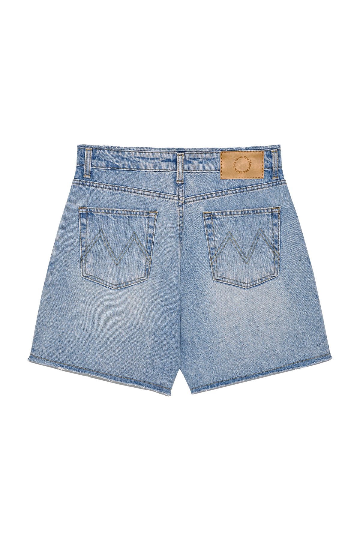 Matin Kim - Cut Line Point Denim Shorts (Blue) product image 2 | TRAB K-Fashion Australia