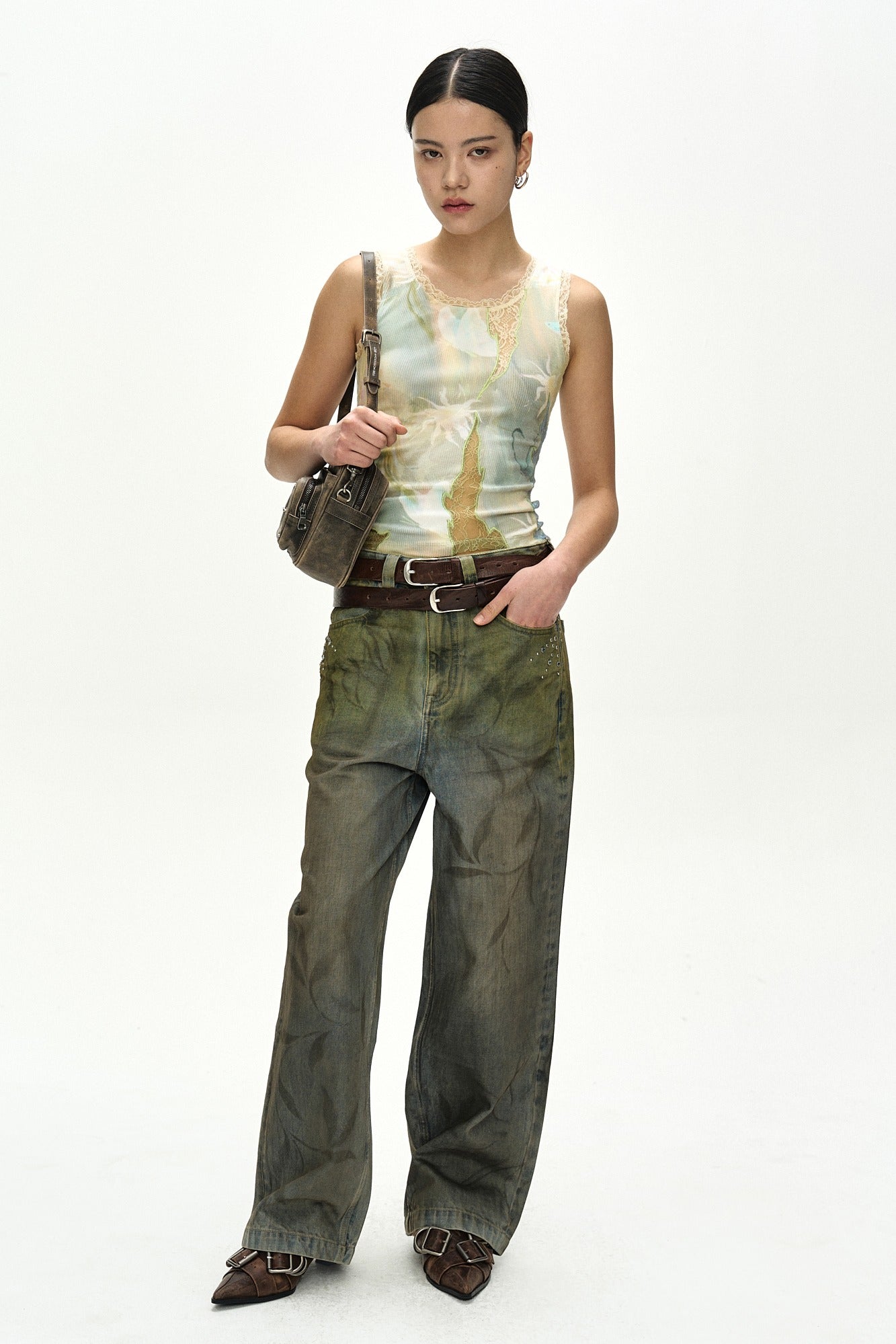 Andersson Bell - [Pre-Order – Ships August 7] Fish & Butterfly Lace Embroidered Tank Top (Multi) product image 1 | TRAB K-Fashion Australia