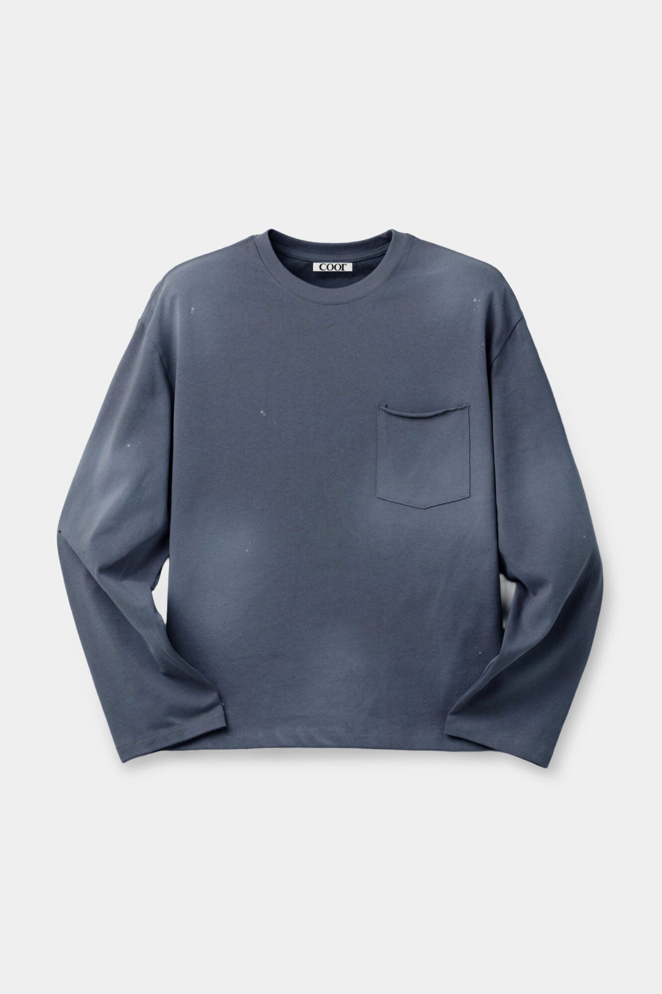 Coor - Painted Long Sleeve T-Shirt (Washed Charcoal) product image 1 | TRAB K-Fashion Australia