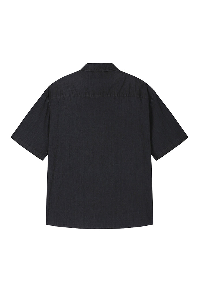 Art if acts - Garment Dyed Two Pocket Half Shirt (Faded Black) product image 7 | TRAB K-Fashion Australia