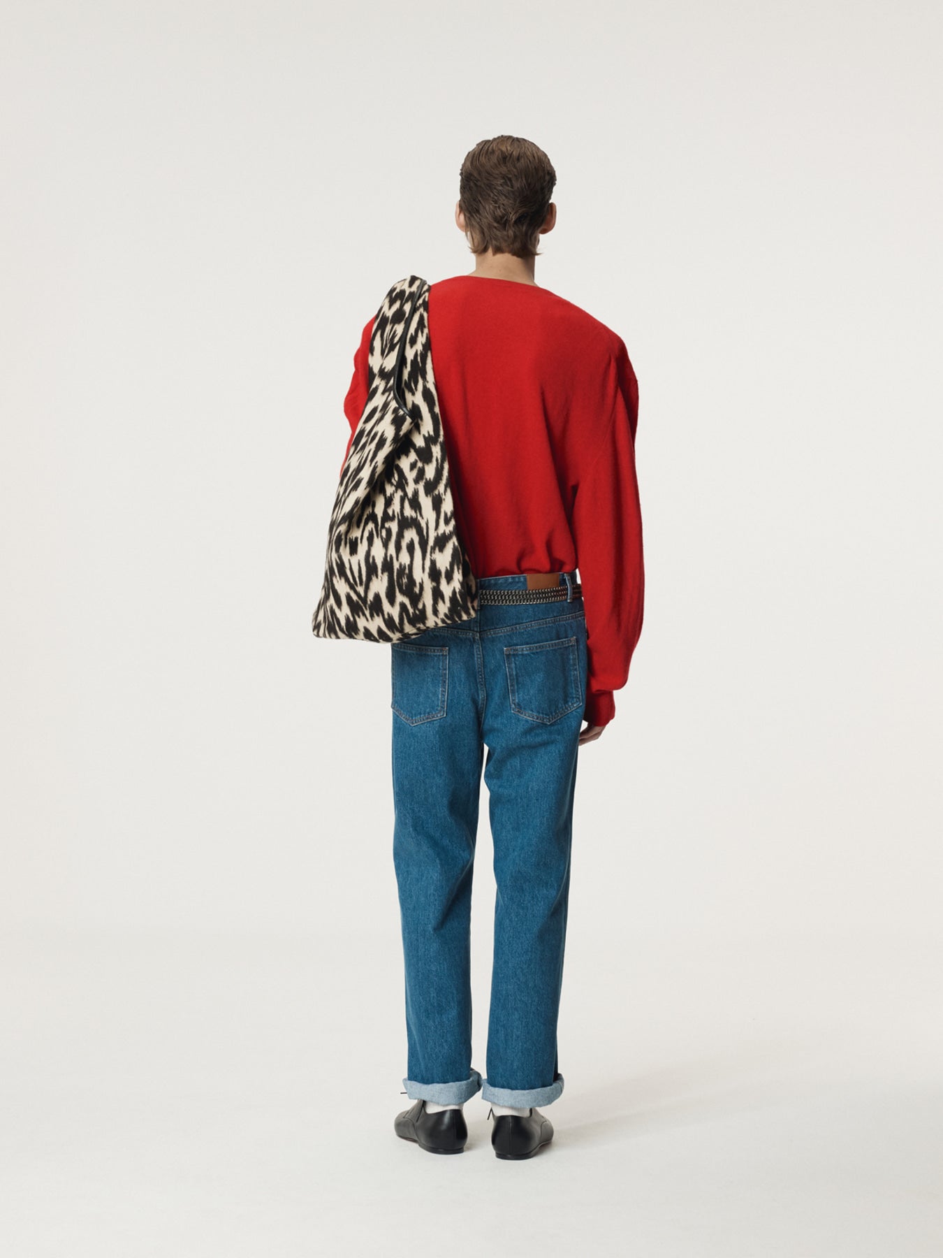 Recto - Contrast Layered V-Neck Knit Top (Red) product image 4 | TRAB K-Fashion Australia