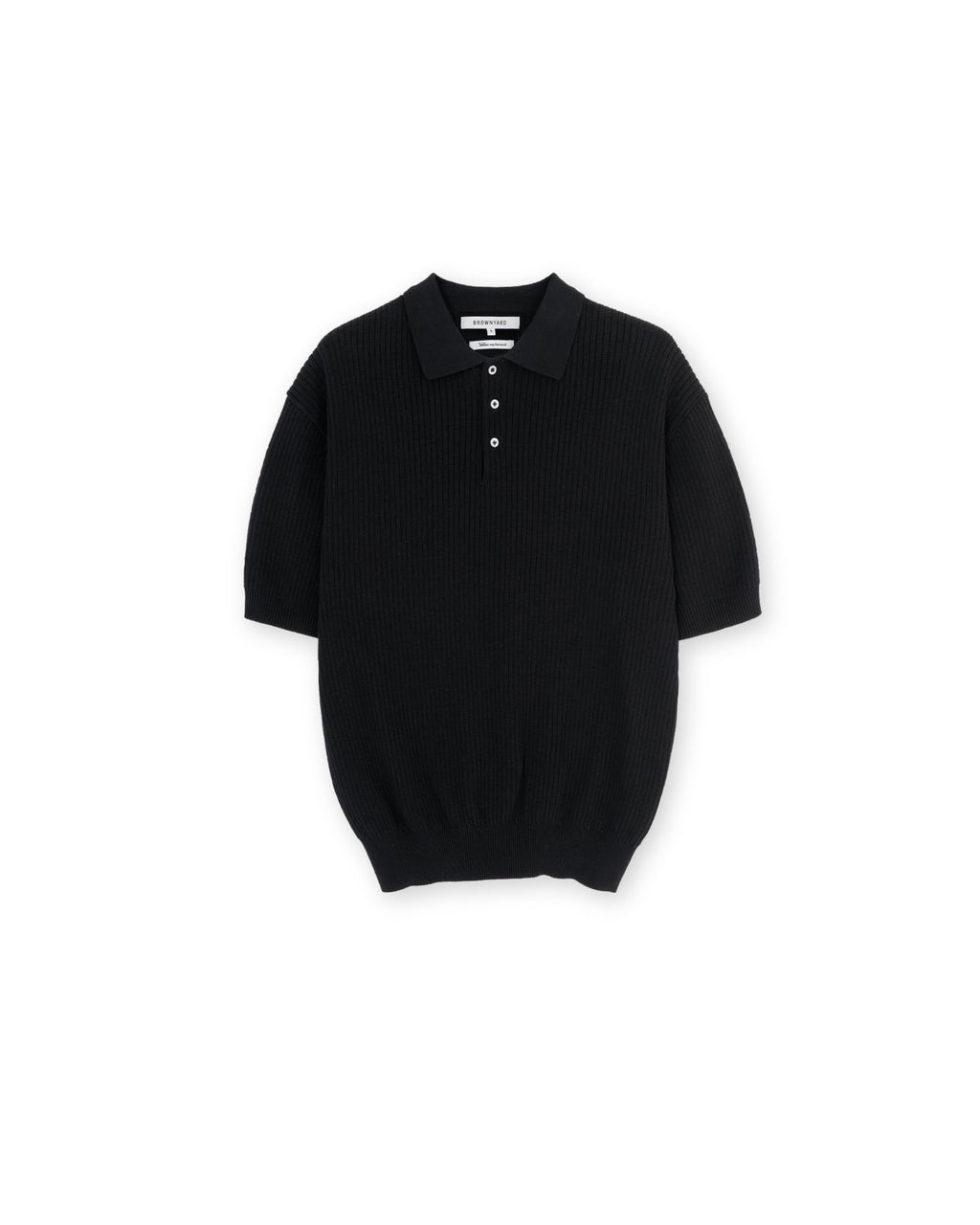Brownyard - Knit Polo Shirt (Black) product image 3 | TRAB K-Fashion Australia
