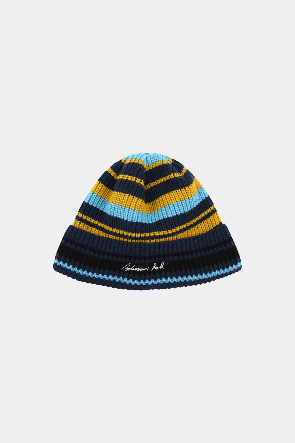 Andersson Bell - Unisex Multi Stripe Beanie (Navy/Yellow) product image 4 | TRAB K-Fashion Australia
