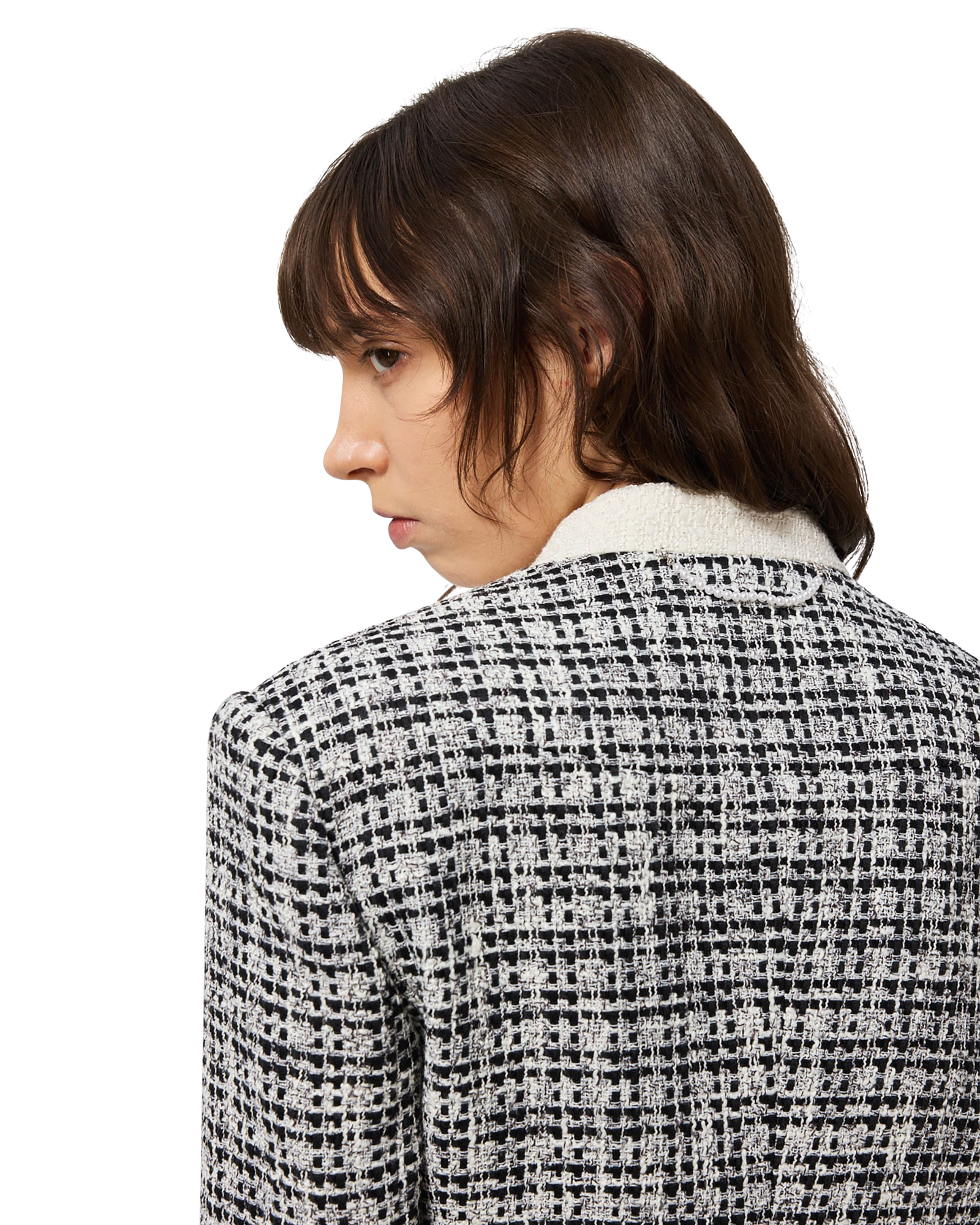 Kimhe Kim - Malevich Cropped Tweed Jacket (Black/White) product image 11 | TRAB K-Fashion Australia
