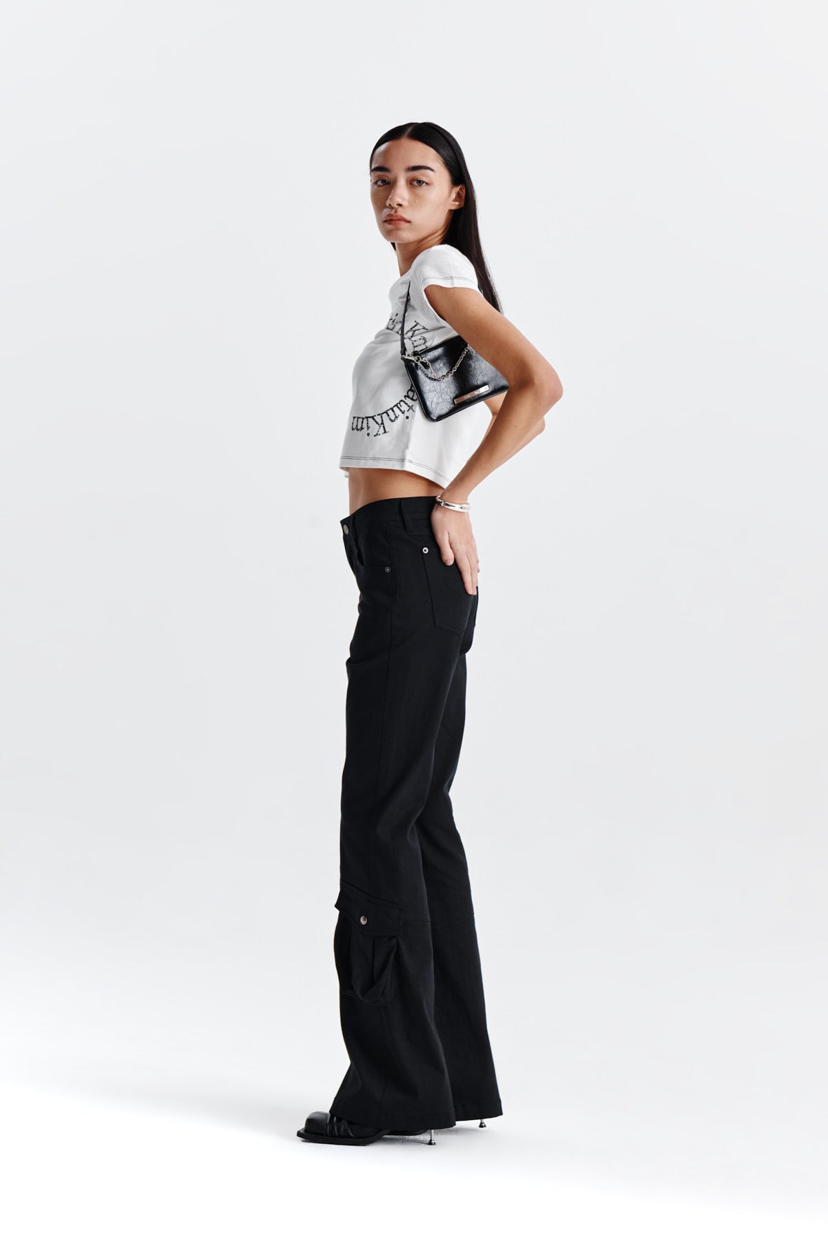 Matin Kim - Print Mixed Crop Top (White) product image 9 | TRAB K-Fashion Australia