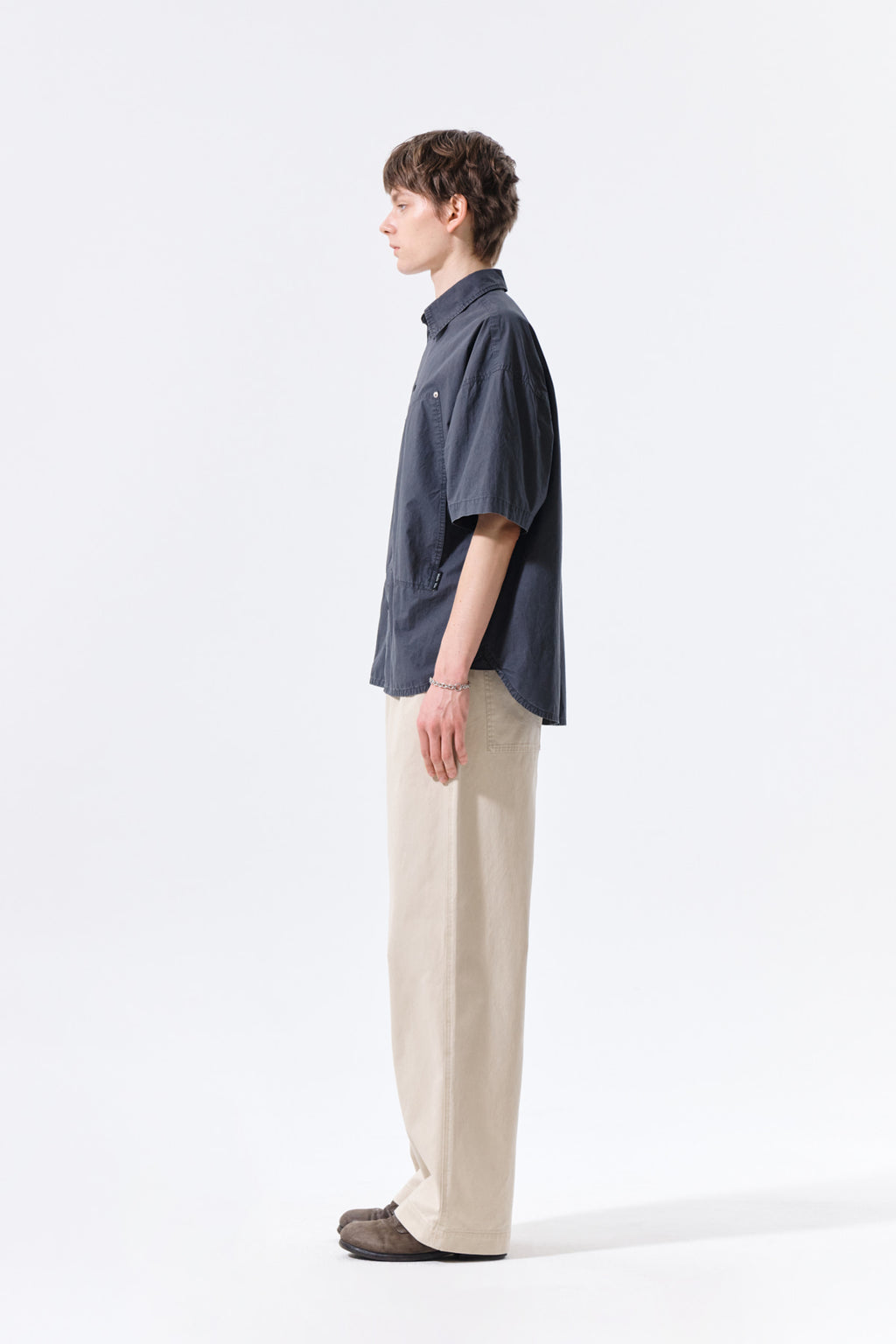 Matin Kim - Half Sleeve Pocket Shirt (Charcoal) product image 7 | TRAB K-Fashion Australia