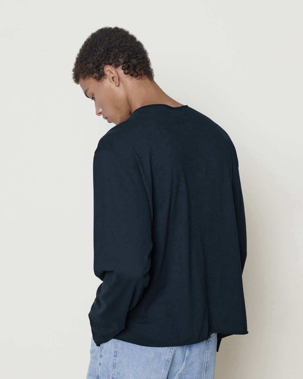 Brownyard - High Gauge V Neck Long Sleeve (Dark Navy) product image 2 | TRAB K-Fashion Australia