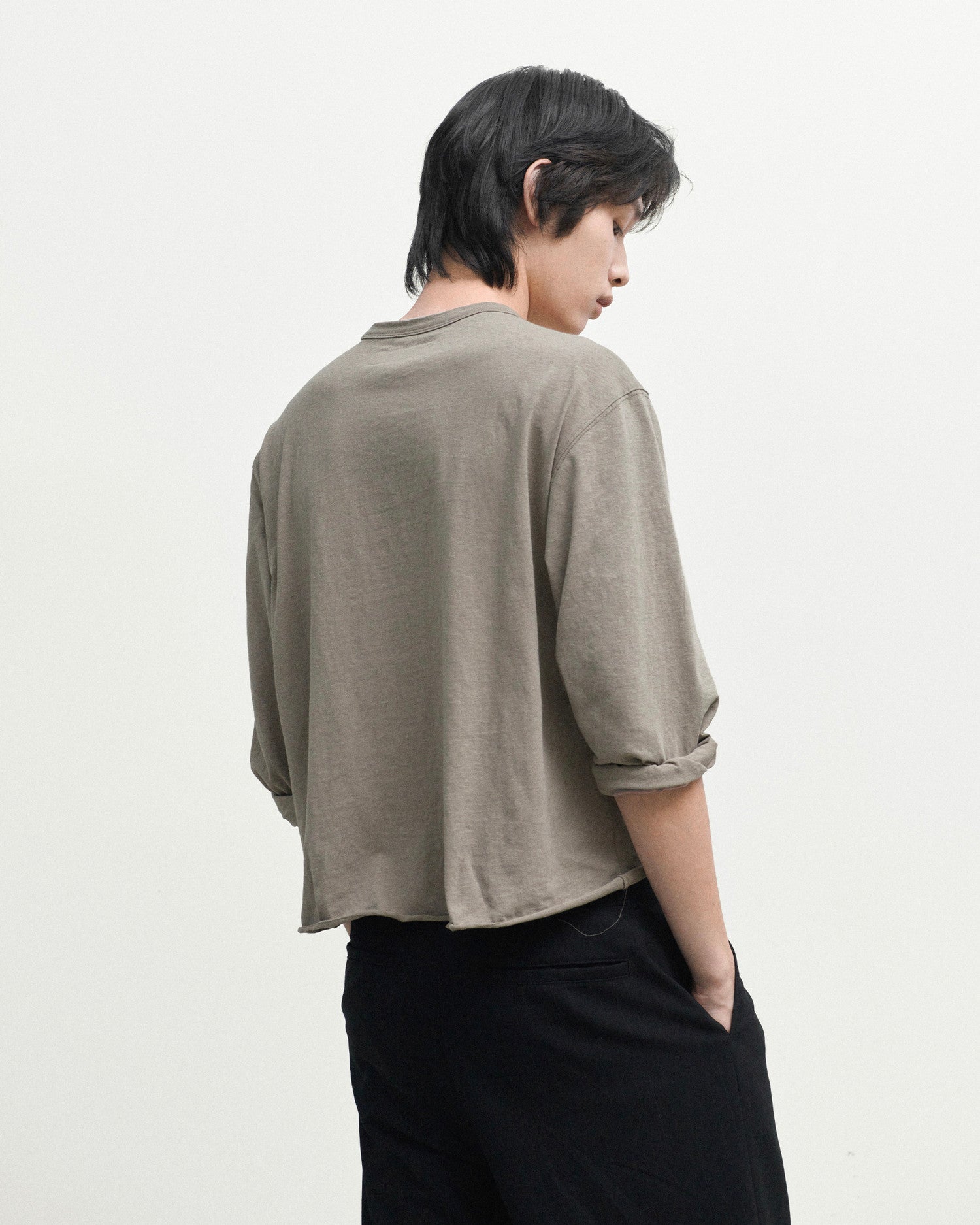 Brownyard - Cut Off Long Sleeve (Beige) product image 2 | TRAB K-Fashion Australia
