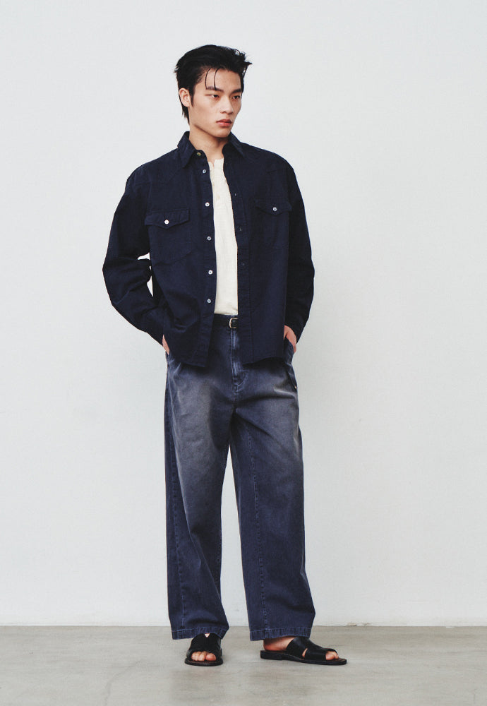 Art if acts - Brushed Chino Pants (Dark Navy) product image 5 | TRAB K-Fashion Australia