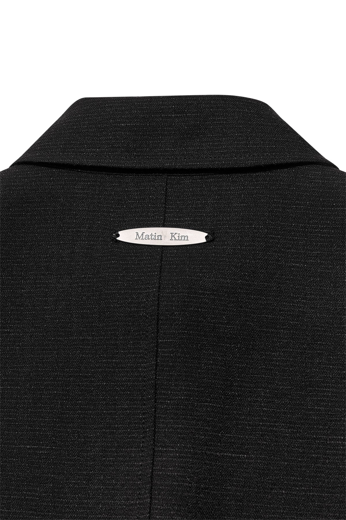 Matin Kim - Stripe Herringbone Pocket Crop Jacket (Black) product image 6 | TRAB K-Fashion Australia