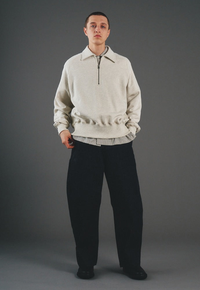 Art if acts - Half Zipup Sweat Shirt (Oatmeal) product image 1 | TRAB K-Fashion Australia