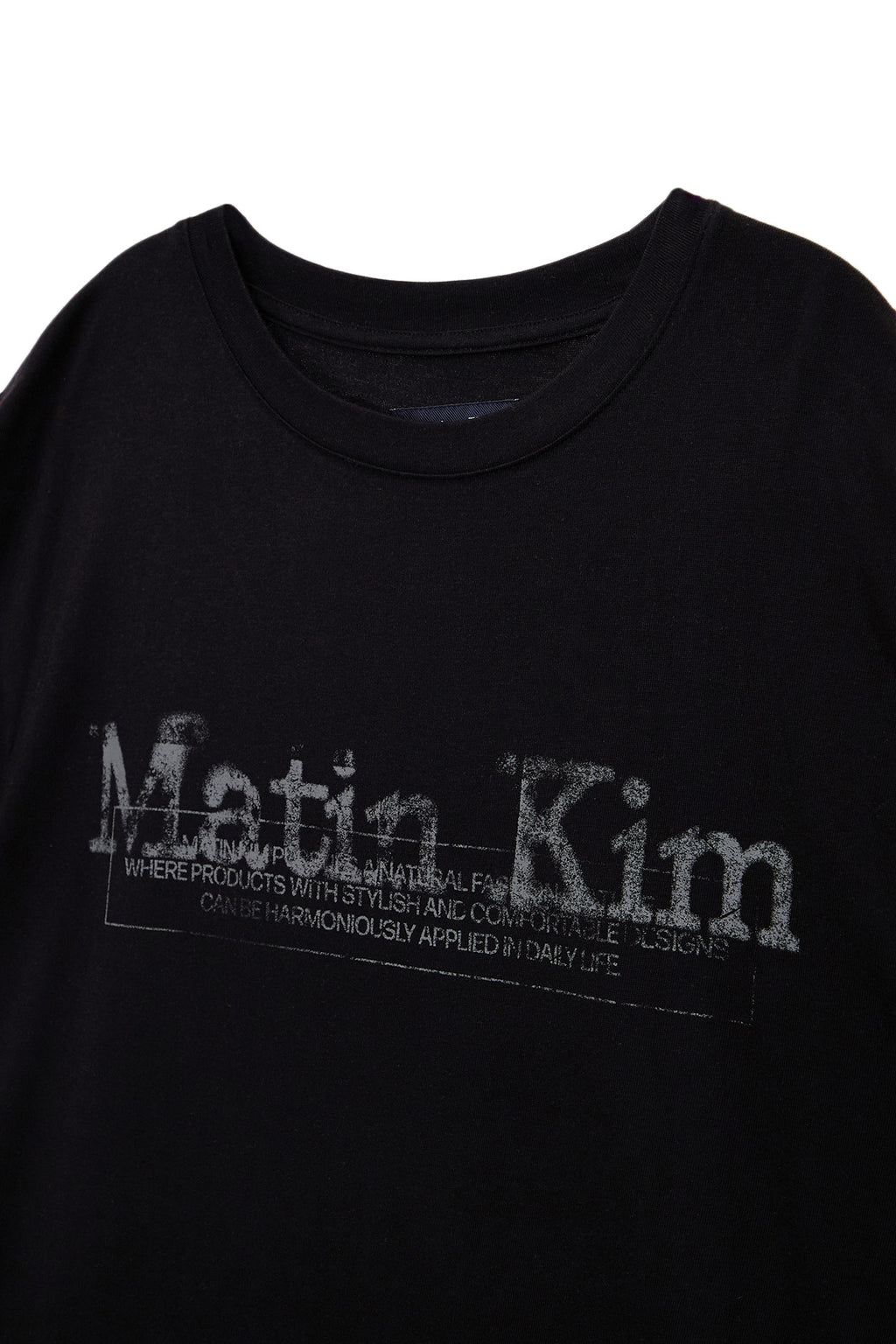 Matin Kim - Stamp Logo Graphic Oversize Top (Black) product image 3 | TRAB K-Fashion Australia