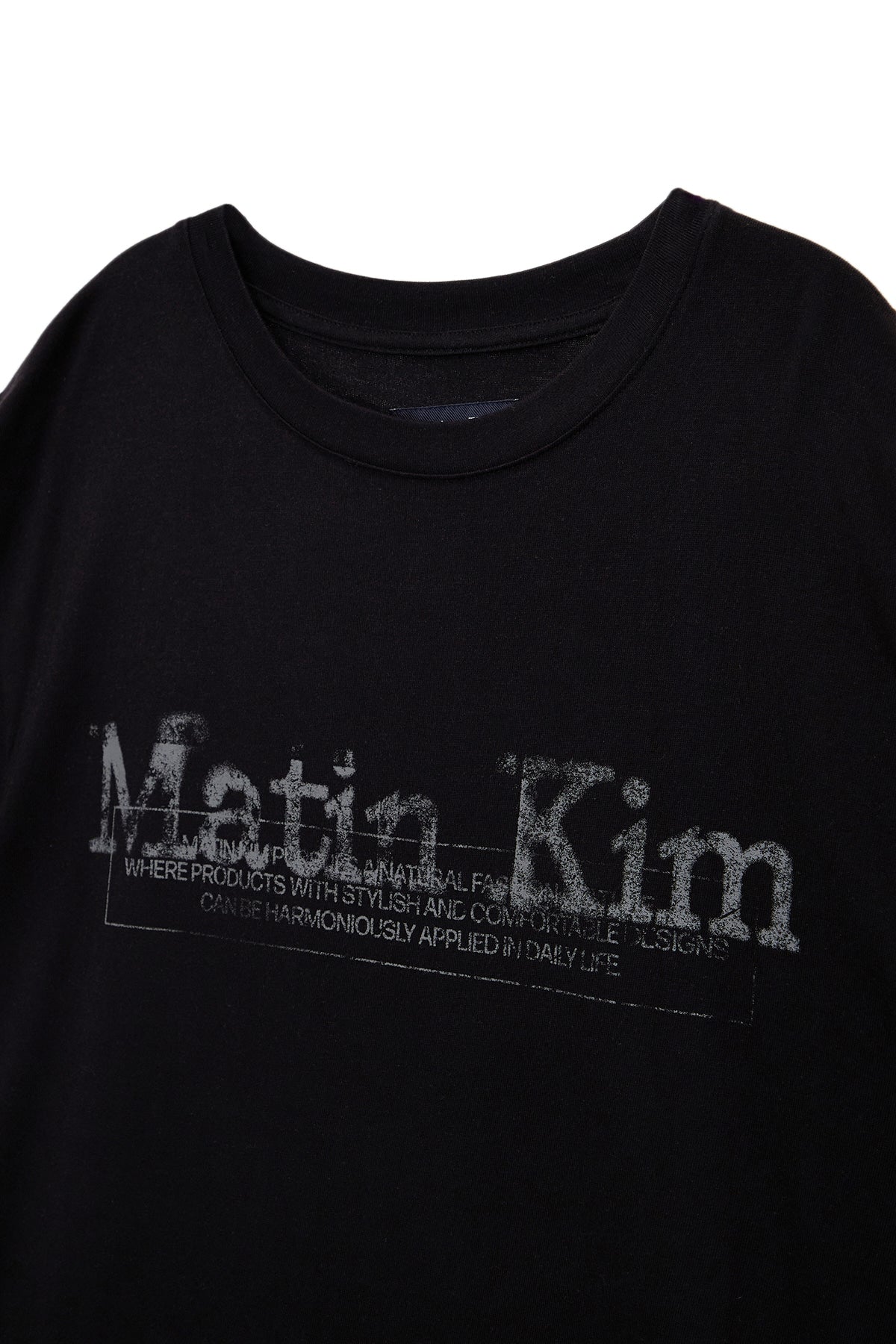 Matin Kim - Stamp Logo Graphic Oversize Top (Black) product image 3 | TRAB K-Fashion Australia