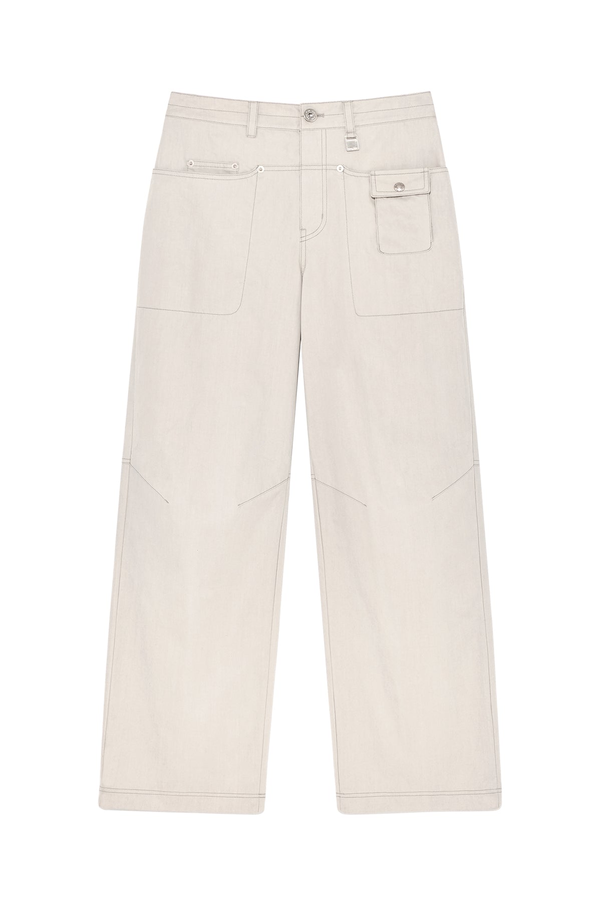 Matin Kim - Snap Pocket Point Fatigue Pants (Grey) product image 1 | TRAB K-Fashion Australia