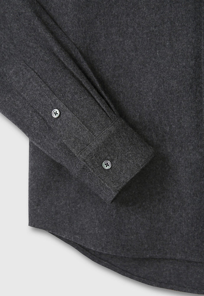 Tonywack - Virgin Wool Hidden Placket Shirt (Grey) product image 12 | TRAB K-Fashion Australia