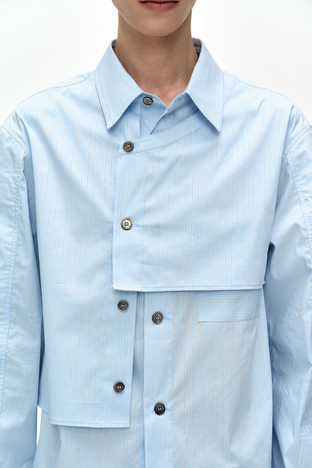 Andersson Bell - Maey Stripe Layered Shirt (blue Stripe) (Blue Stripe) product image 6 | TRAB K-Fashion Australia