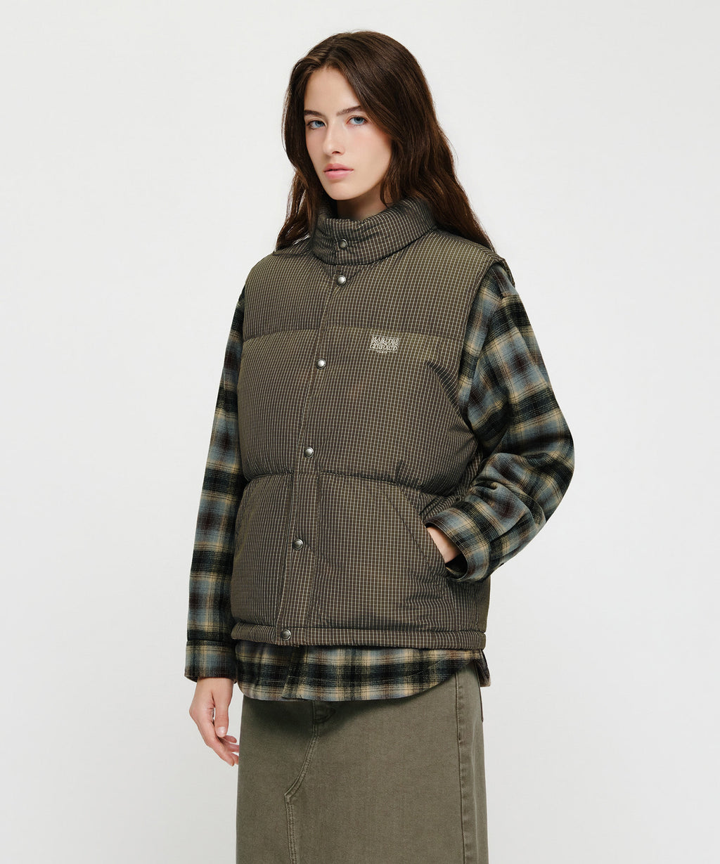 Marithe & Francois Girbaud - High Neck Down Vest (Check) product image 2 | TRAB K-Fashion Australia