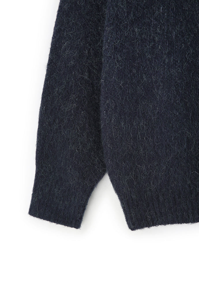 Art if acts - Alpaca Round Neck Cardigan (Dark Navy) product image 9 | TRAB K-Fashion Australia