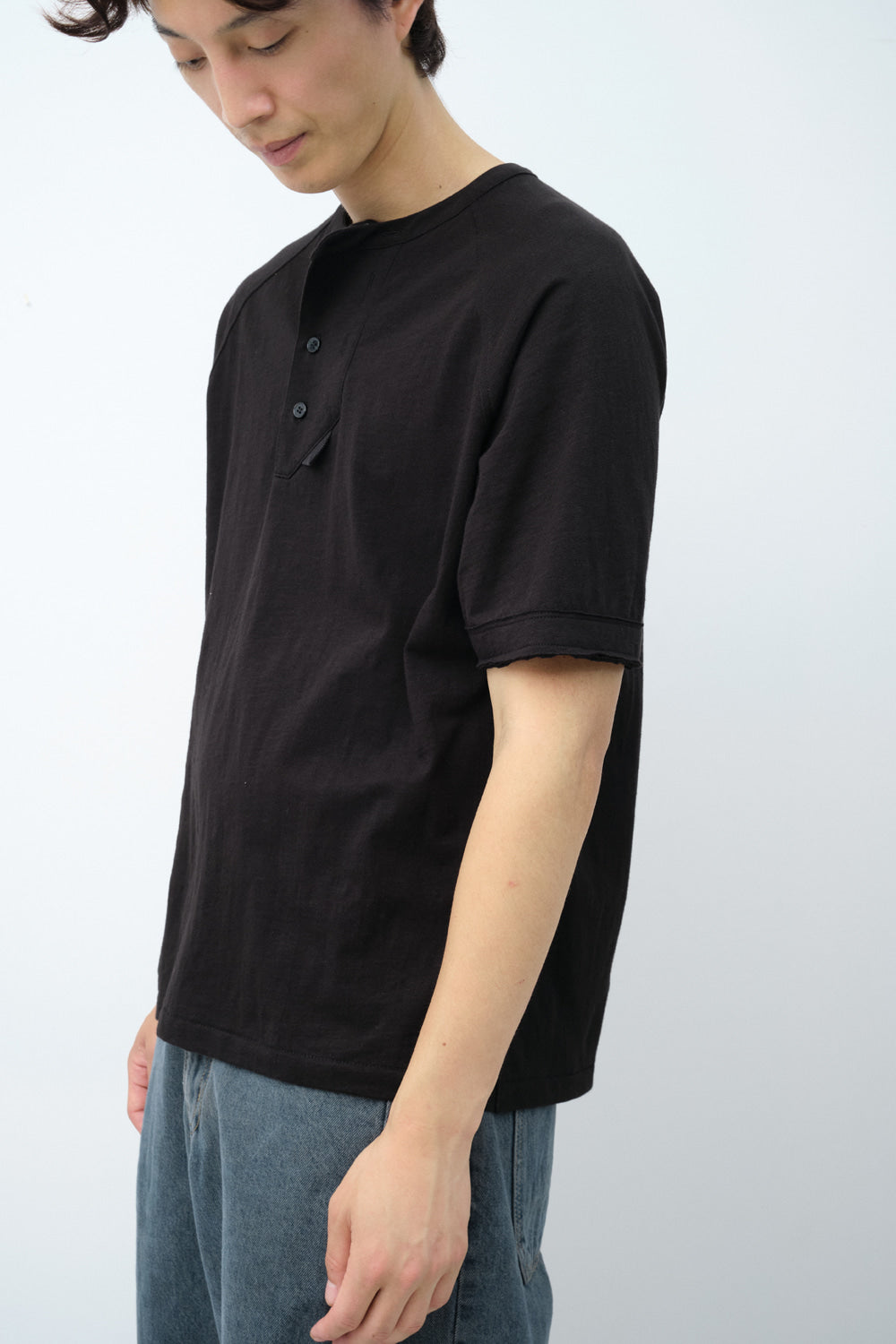 Hatchingroom - Double Breasted Tee Slub (Black) product image 6 | TRAB K-Fashion Australia