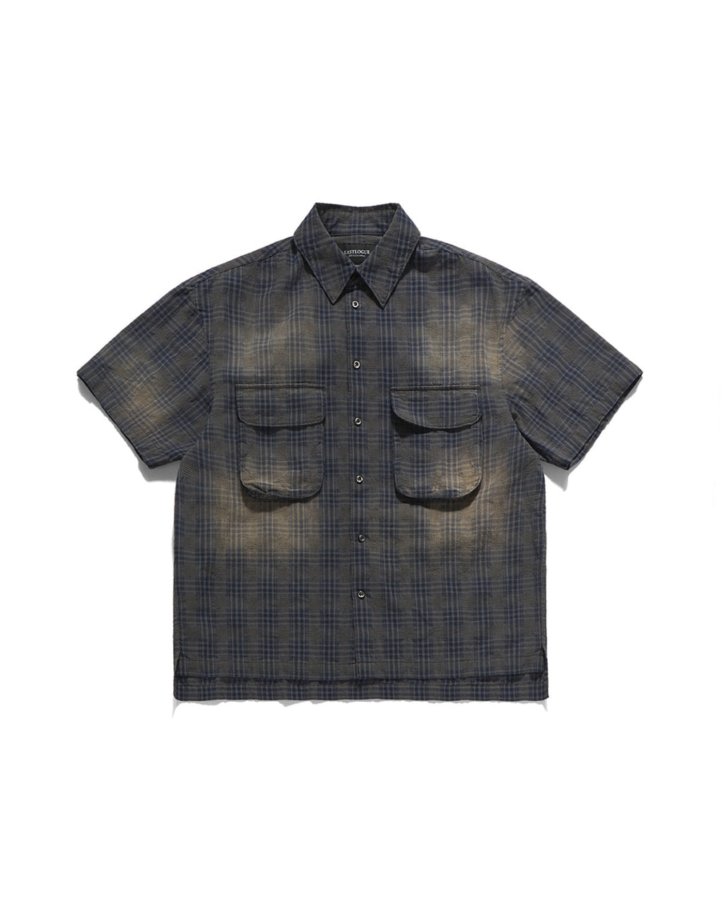 Eastlogue - Comfy Half Shirts (Navy & Grey Check) product image 1 | TRAB K-Fashion Australia