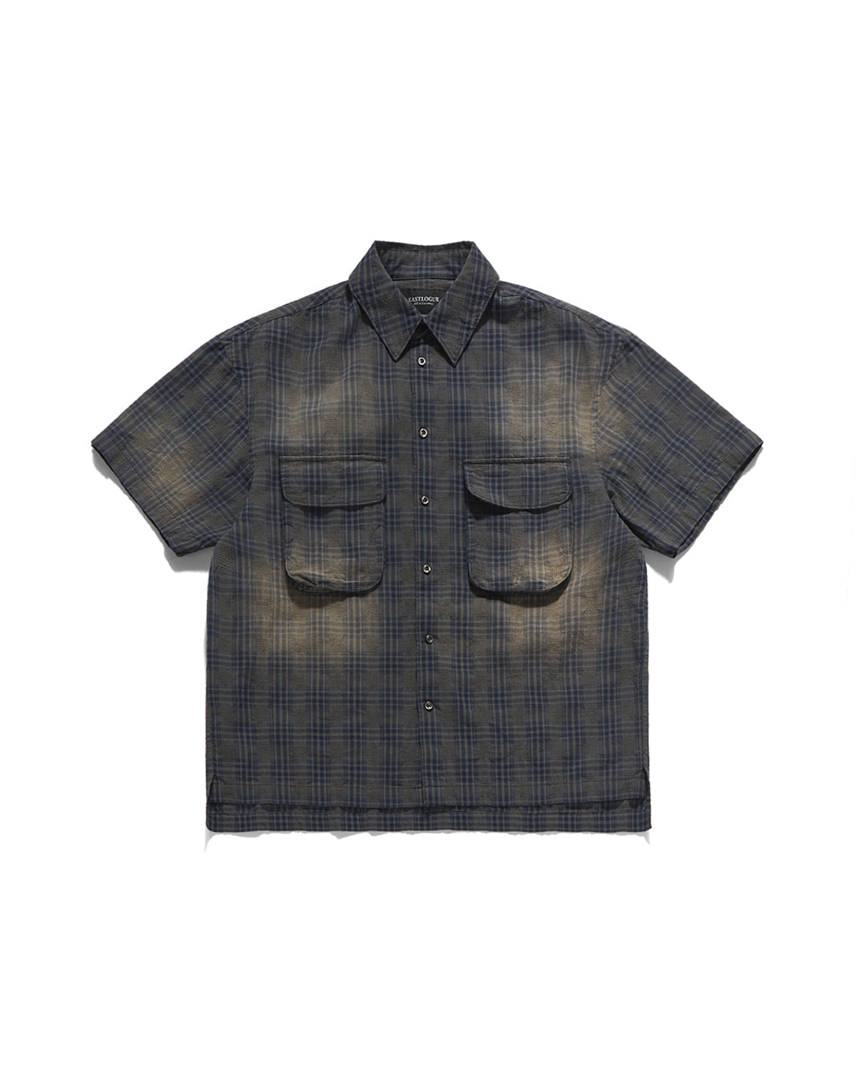 Eastlogue - Comfy Half Shirts (Navy & Grey Check) product image 1 | TRAB K-Fashion Australia
