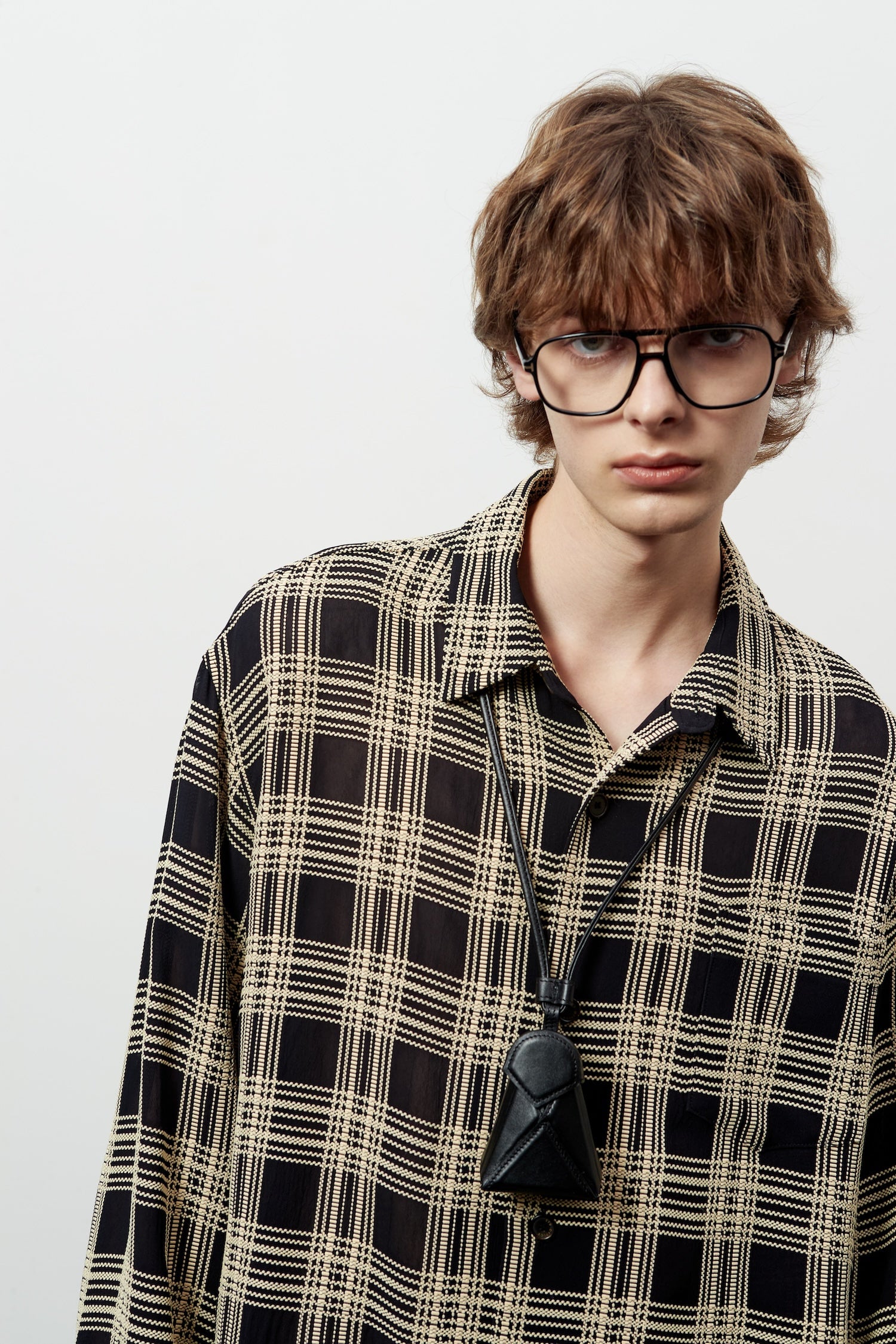 Stu - Weaved Check Shirt (Black) product image 15 | TRAB K-Fashion Australia