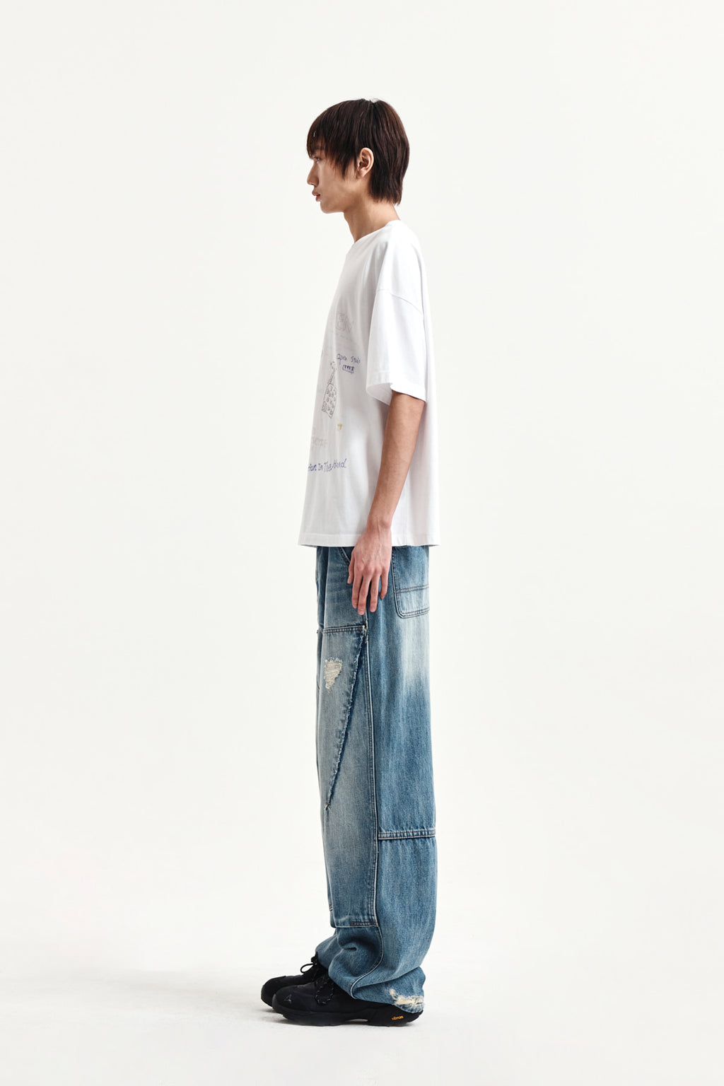 Matin Kim - Graffiti Artwork Top (White) product image 11 | TRAB K-Fashion Australia