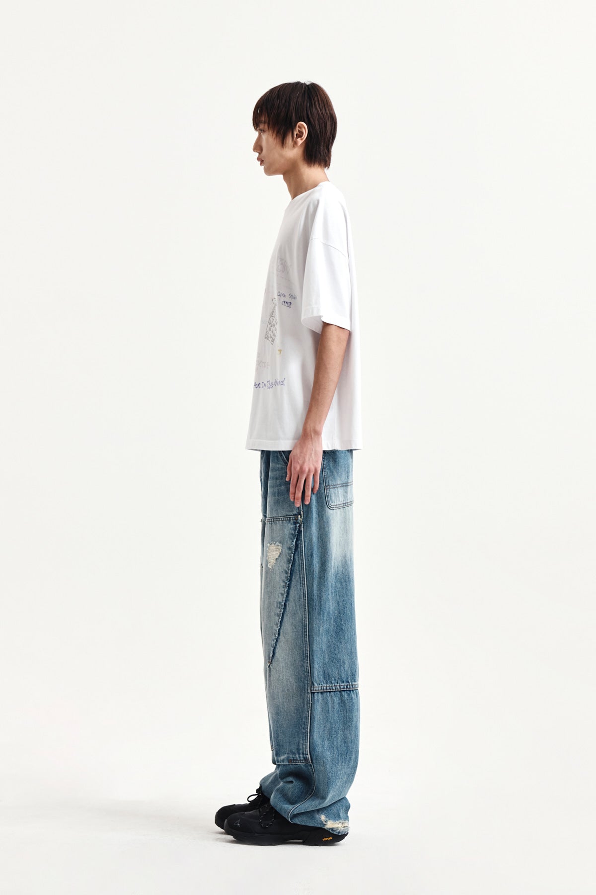 Matin Kim - Graffiti Artwork Top (White) product image 11 | TRAB K-Fashion Australia