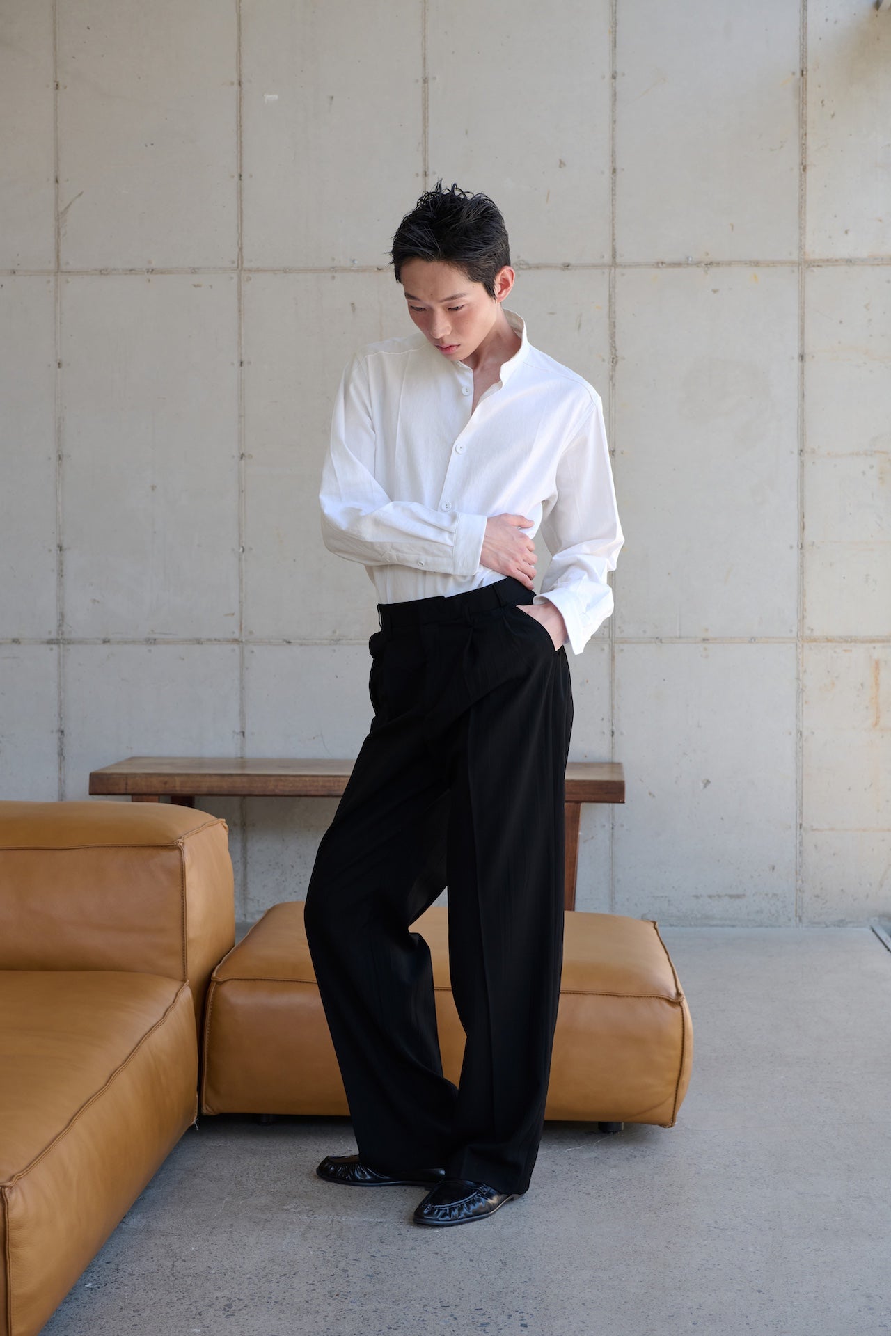 STU - 2 Tuck Crease Slacks (Black) product image 9 | TRAB K-Fashion Australia