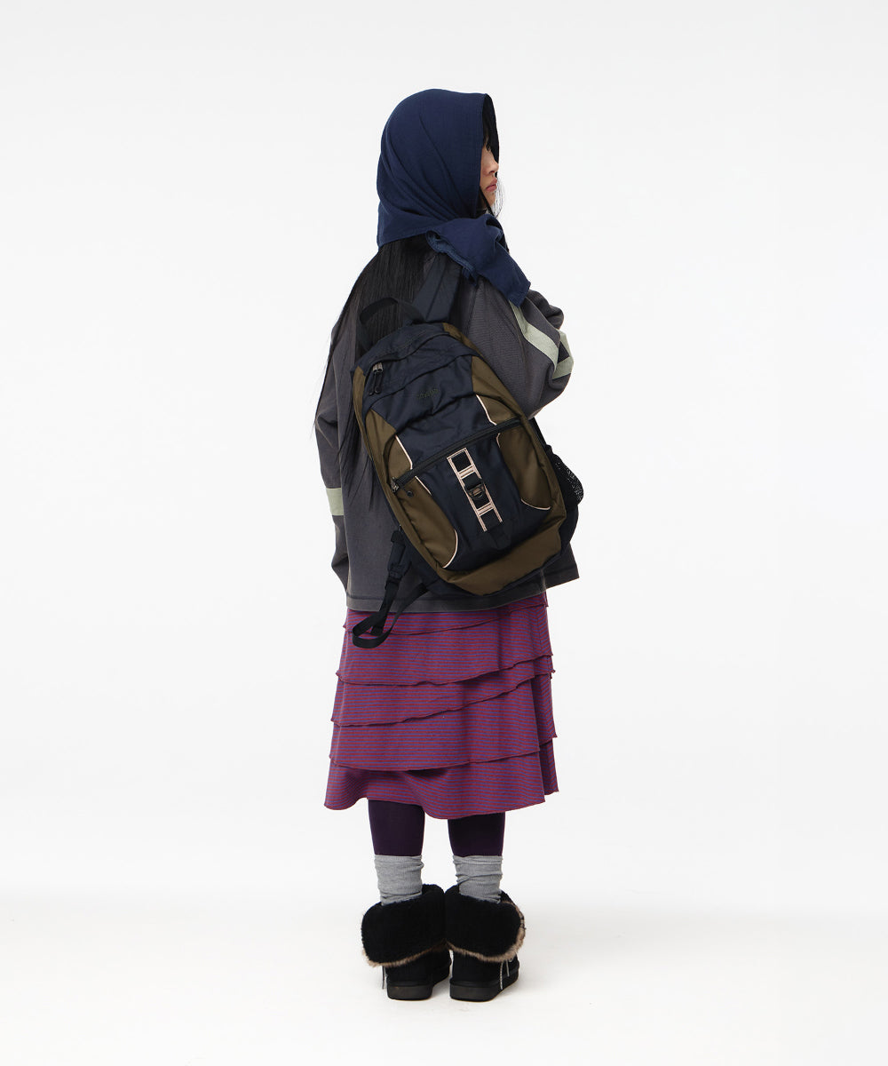 Coyseio - Retro Oxford Backpack (Navy) product image 4 | TRAB K-Fashion Australia