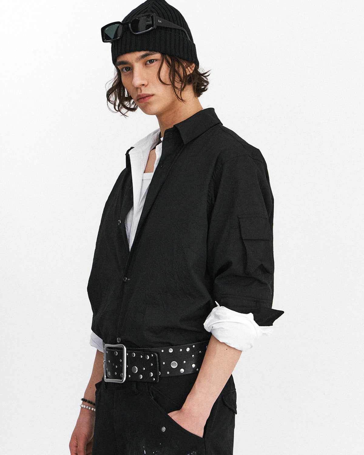 Eastlogue - Magazine Pouch Shirts (Crease Black) product image 3 | TRAB K-Fashion Australia