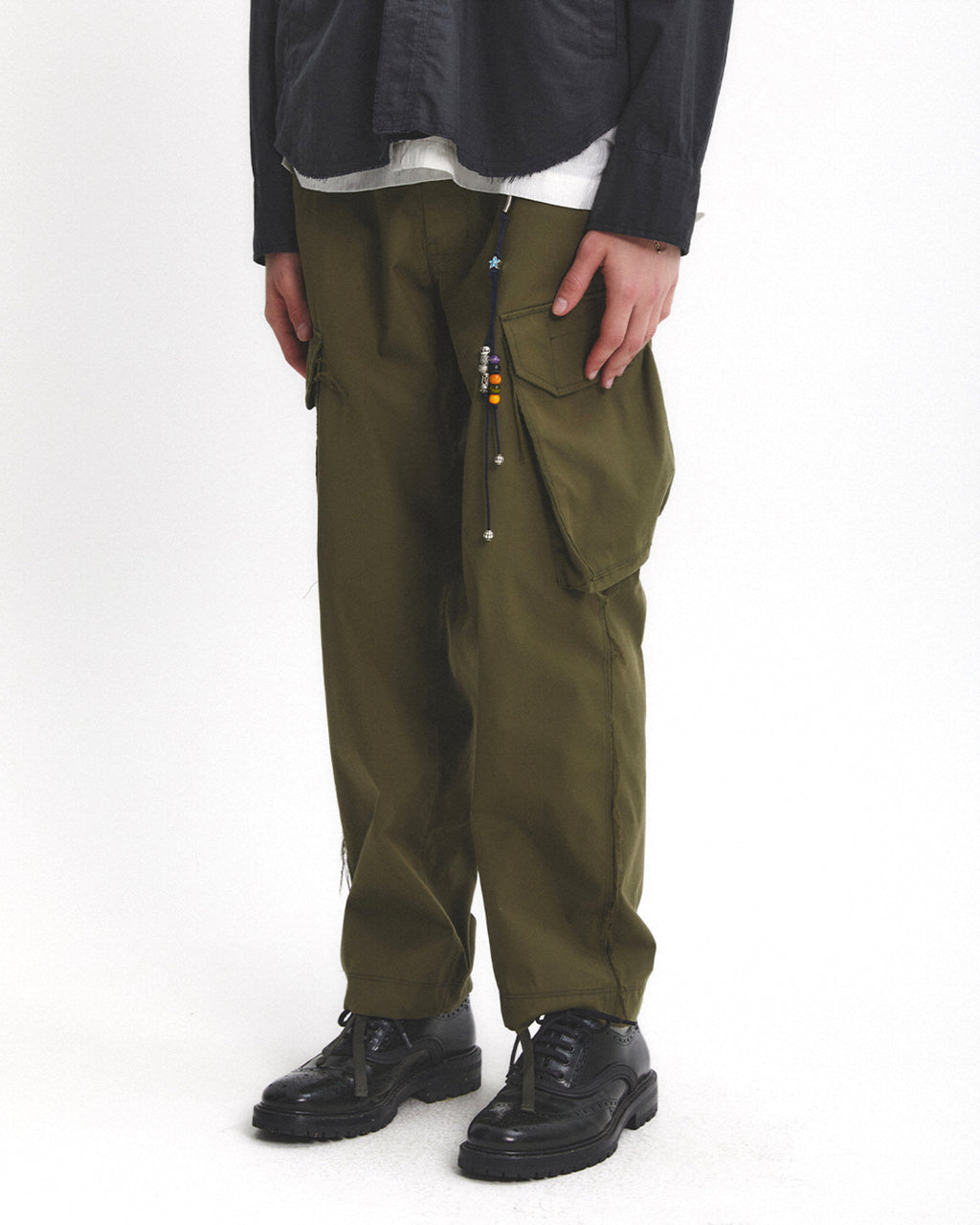 Eastlogue - Raw Edge Royal Pants (Olive C/n) product image 2 | TRAB K-Fashion Australia