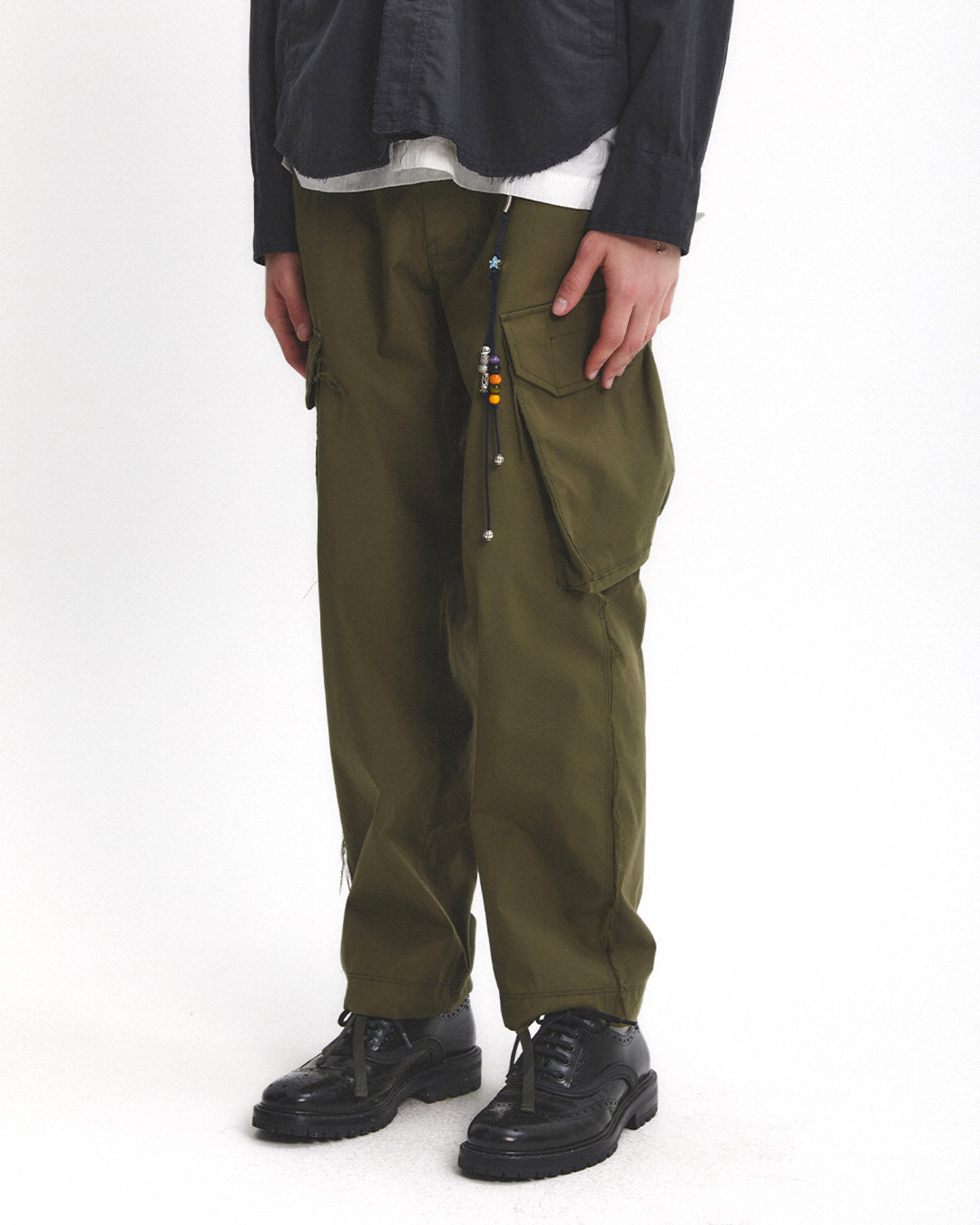 Eastlogue - Raw Edge Royal Pants (Olive C/n) product image 2 | TRAB K-Fashion Australia