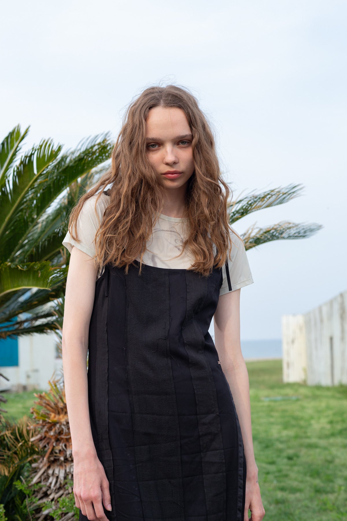 Matin Kim - Hook And Eye Layered Long Dress (Black) product image 11 | TRAB K-Fashion Australia