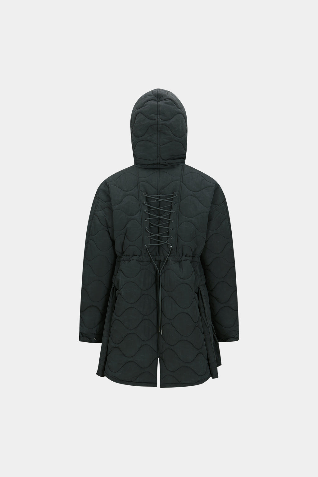 Andersson Bell - Lace-Up Fishtail Parka (Asphalt) product image 10 | TRAB K-Fashion Australia