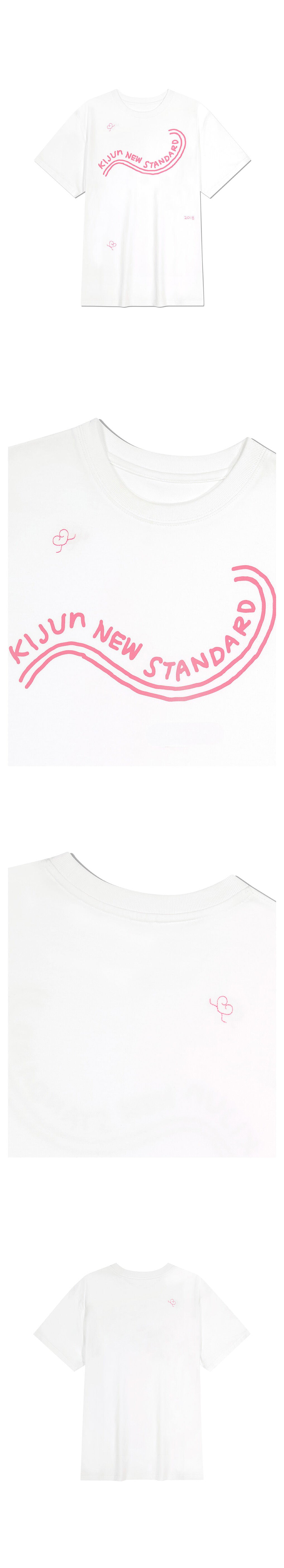 Kijun - New Standard T-shirt (White Pink) product image 3 | TRAB K-Fashion Australia