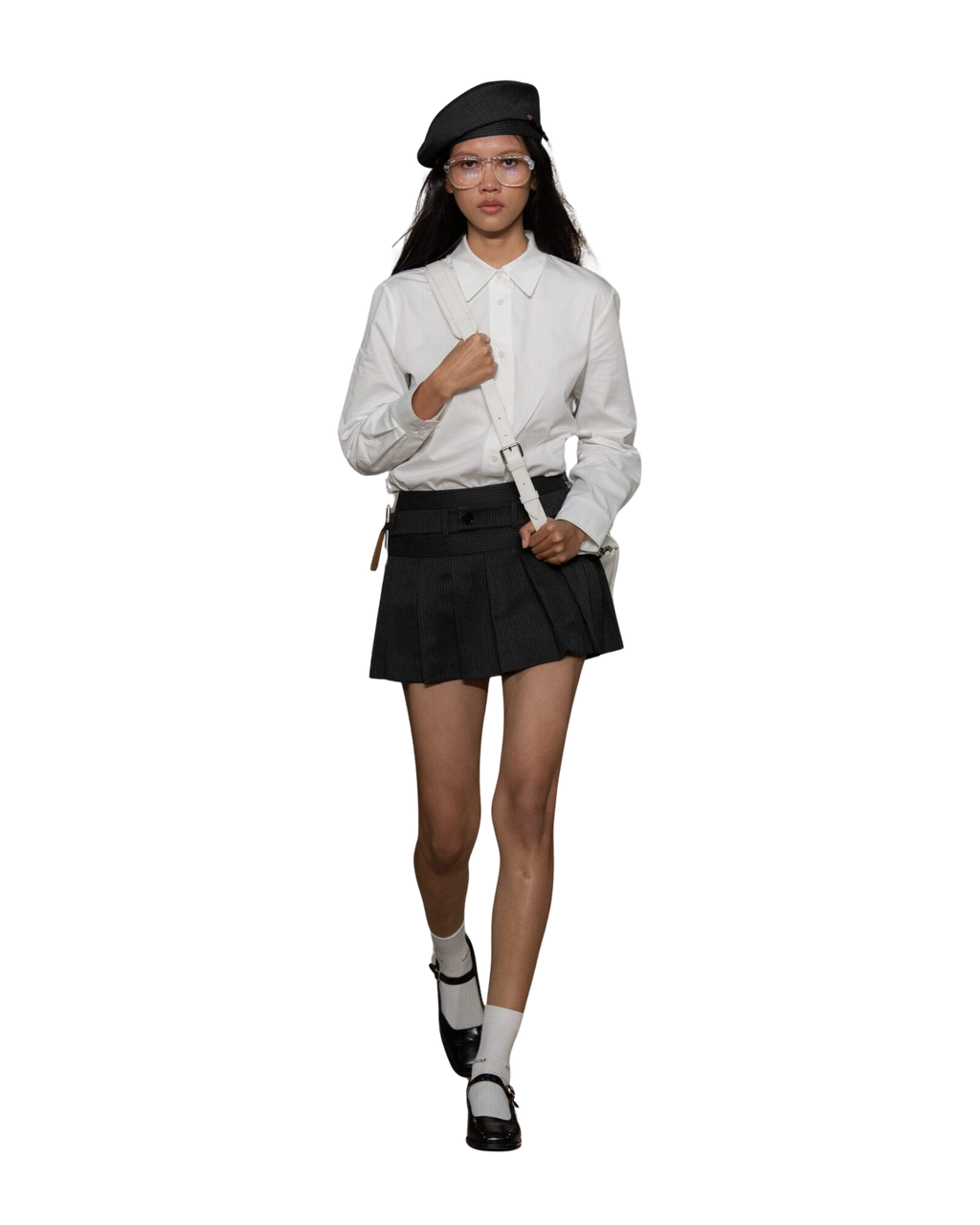 Kimhe Kim - Stripped Beret (Grey) product image 1 | TRAB K-Fashion Australia