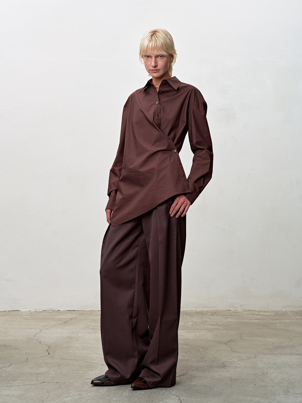 Tonywack - Cotton Twisted Shirt (Brown) product image 2 | TRAB K-Fashion Australia