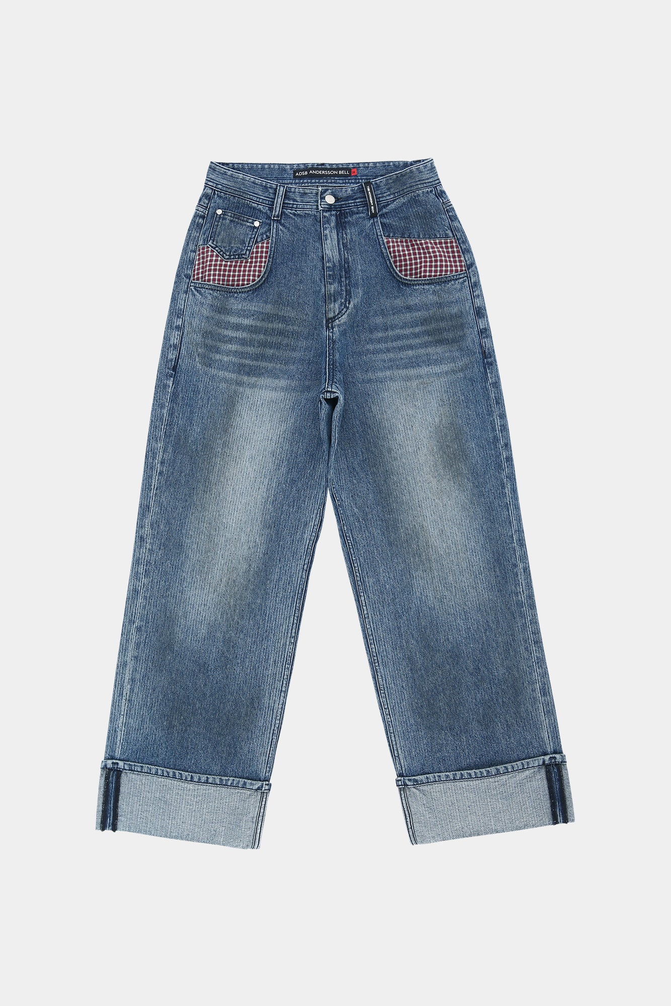 Andersson Bell - Oil Washed Rolled Up Jeans (Blue) product image 11 | TRAB K-Fashion Australia