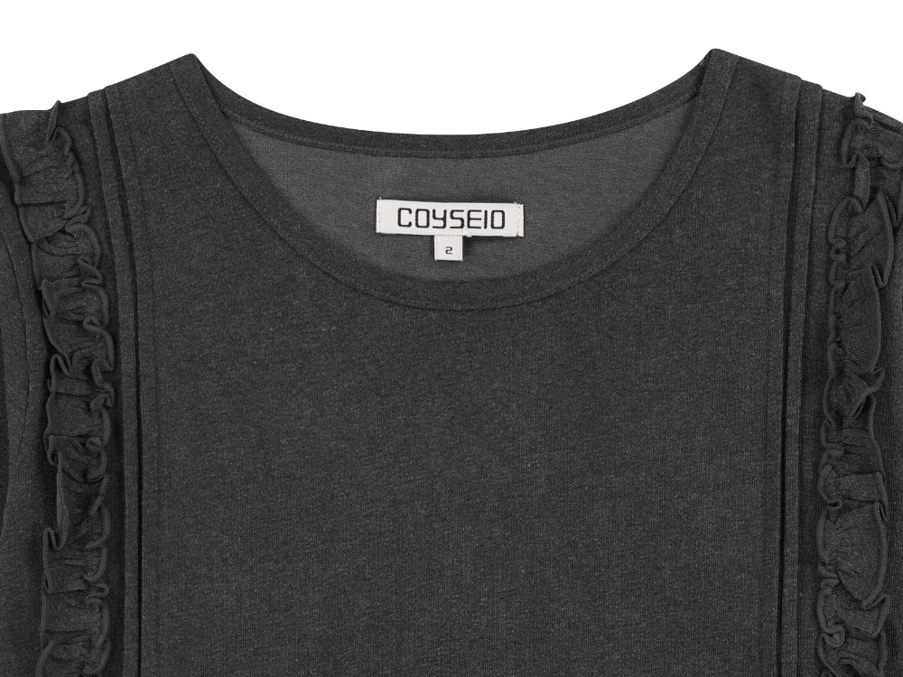 Coyseio - Double Ruffle Long Sleeve (Dark Grey) product image 16 | TRAB K-Fashion Australia