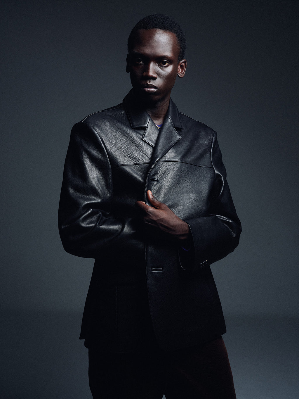 Tonywack - Vintage Lamb Leather Blazer Jacket (Black) product image 10 | TRAB K-Fashion Australia