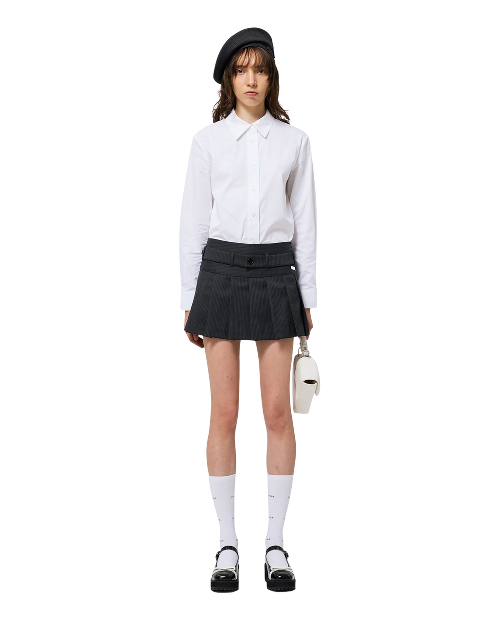 Kimhe Kim - Belted Mini Skirt (Grey) product image 5 | TRAB K-Fashion Australia